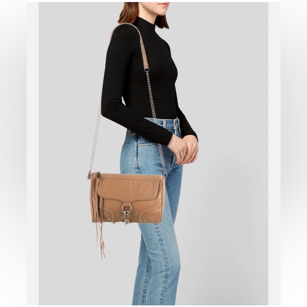 Rebecca Minkoff large MAC Bombe crossbody tan